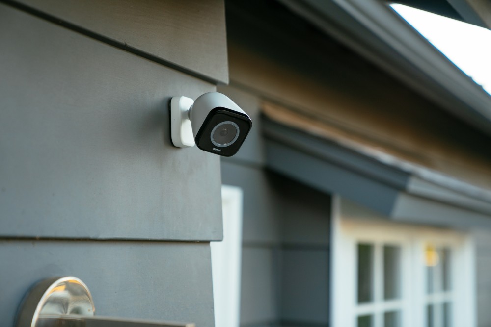 Vivint outdoor camera installed on a home exterior